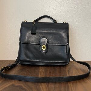 Coach Willis Purse black leather
